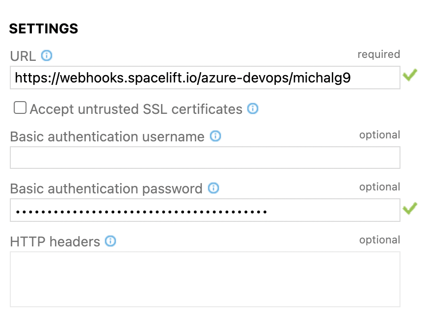Configuring webhook integration in Azure DevOps